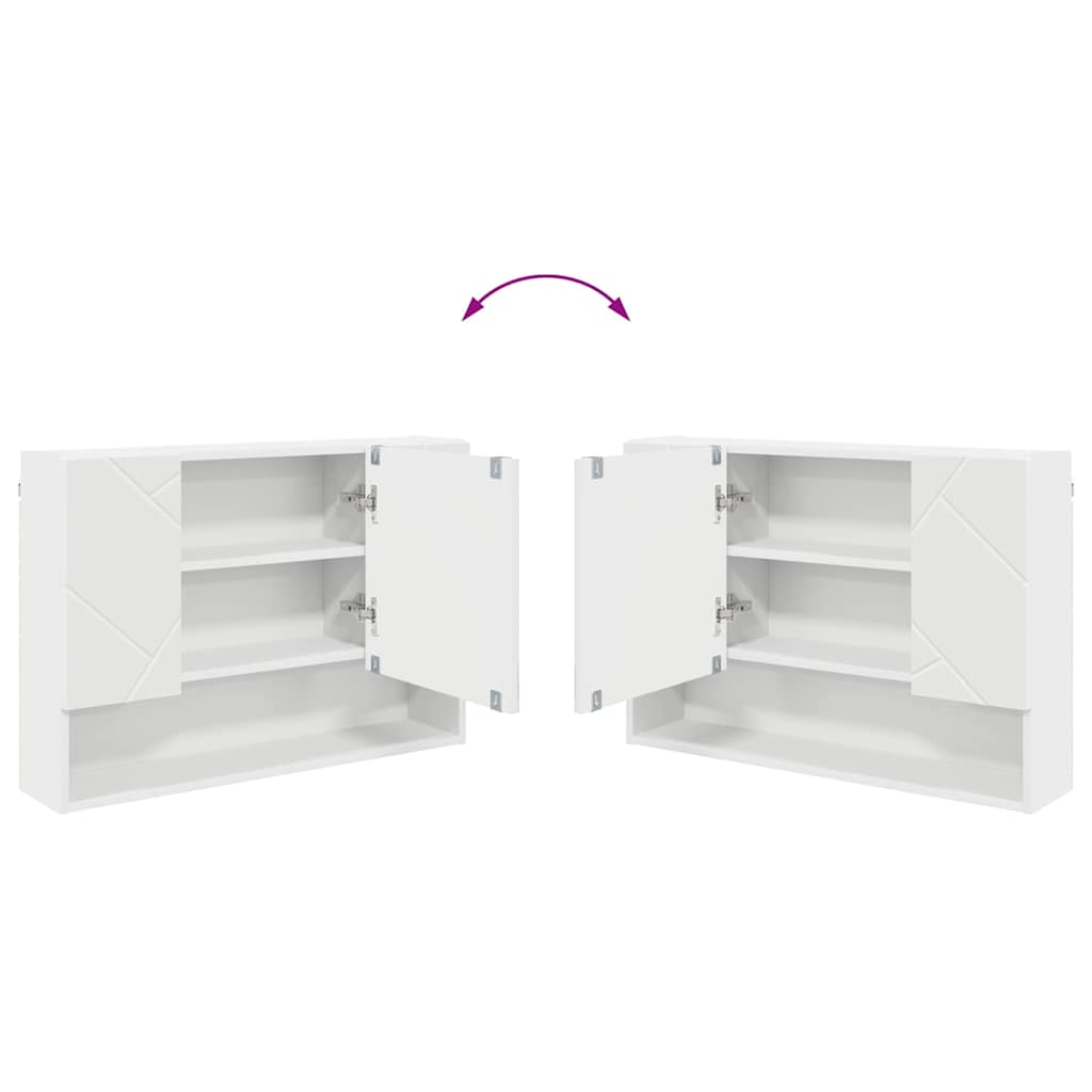 vidaXL Σετ Επίπλων Μπάνιου με συρτάρι 4 pcs Λευκό 30 x 35 x 192 εκ.