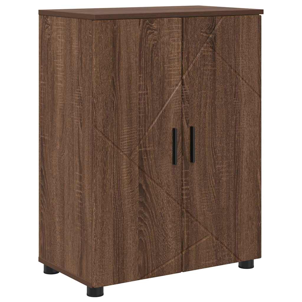 vidaXL Σετ Επίπλων Μπάνιου με ράφι 4 pcs Καφέ δρυς 30 x 35 x 192 εκ.
