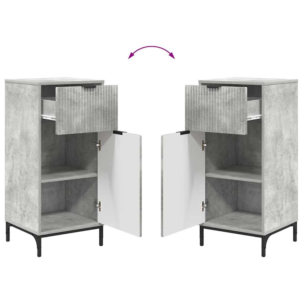 vidaXL Σετ Επίπλων Μπάνιου 2 pcs Γκρι σκυροδέματος 39.5 x 36 x 88 εκ