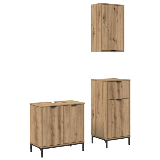 vidaXL Σετ Επίπλων Μπάνιου 3 τμχ. Artisan Oak 39,5 x 36 x 88 εκ