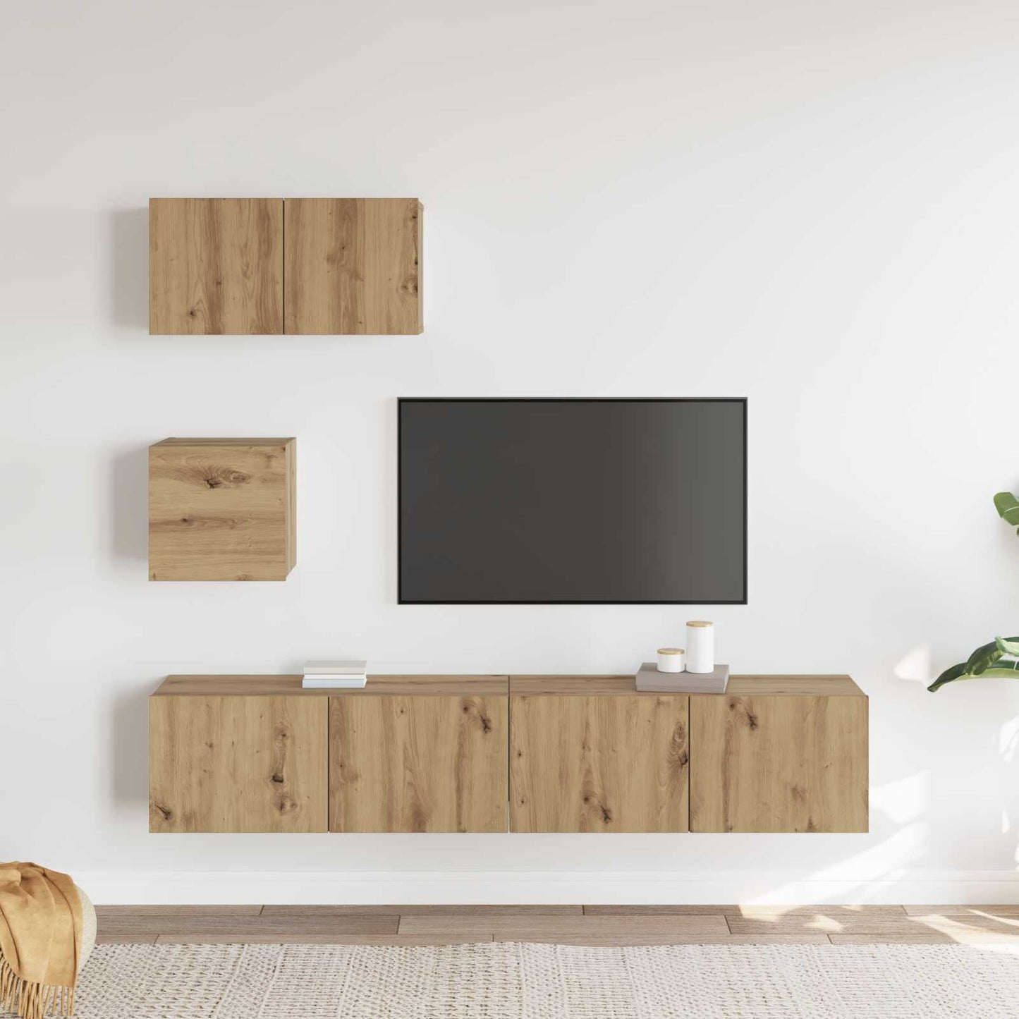 vidaXL Σετ επίπλου τηλεόρασης 3 pcs Artisan Oak Επεξεργασμένο ξύλο