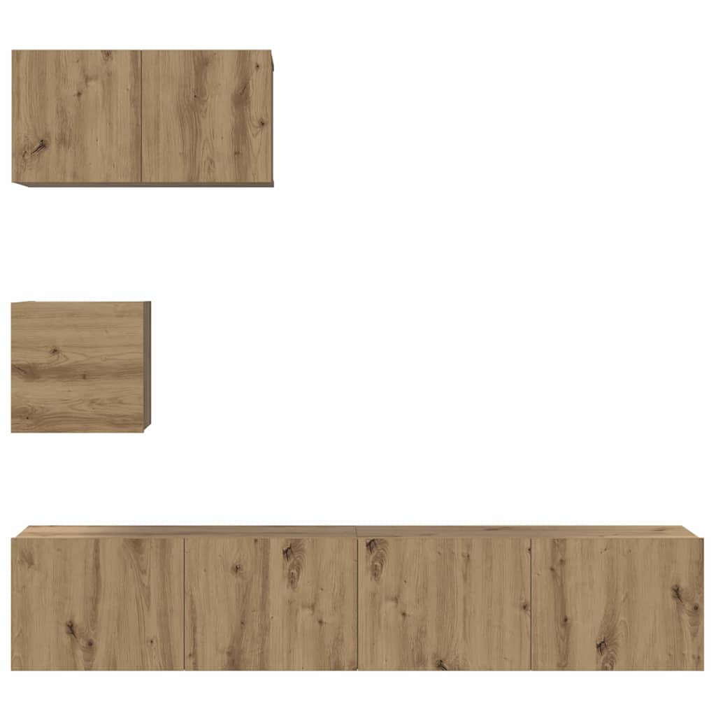 vidaXL ΣΕΤ ΒΑΘΜΟΛΟΓΗΣΗΣ ΤΗΛΕΟΡΑΣΗΣ 4 pcs artisan δρυς 80 x 30 x 30 εκ