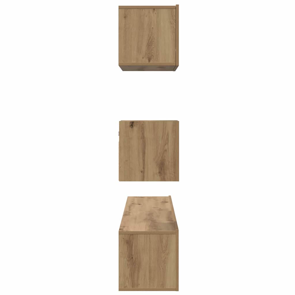 vidaXL ΣΕΤ ΒΑΘΜΟΛΟΓΗΣΗΣ ΤΗΛΕΟΡΑΣΗΣ 4 pcs artisan δρυς 80 x 30 x 30 εκ