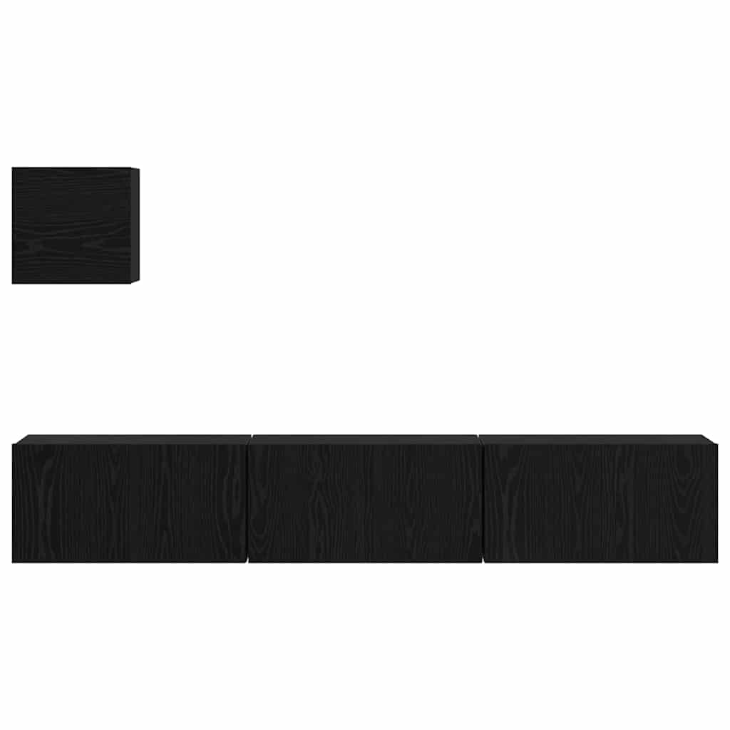vidaXL Σετ επίπλου τηλεόρασης 4 pcs Μαύρη δρυς 60 x 30 x 30 cm