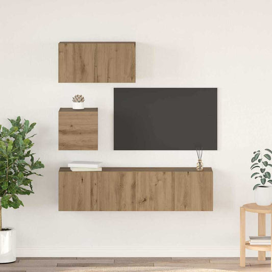 vidaXL Σετ επίπλου τηλεόρασης 4 pcs artisan δρυς 60 x 30 x 30 cm