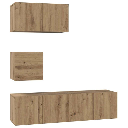 vidaXL Σετ επίπλου τηλεόρασης 4 pcs artisan δρυς 60 x 30 x 30 cm