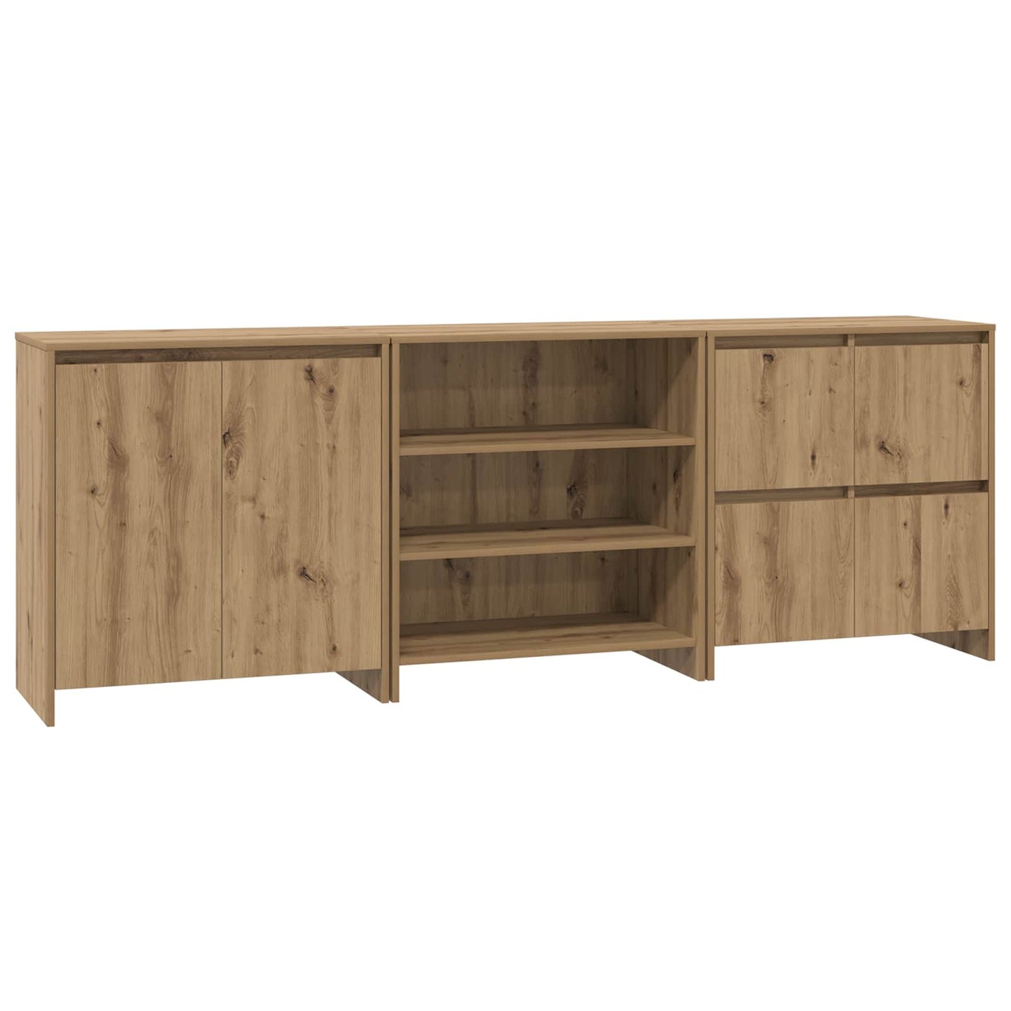 vidaXL Πλαϊνό γραφείο με συρτάρι 3 pcs Artisan Oak 70 x 41 x 75 εκ.