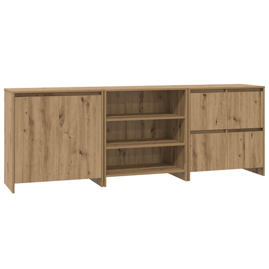 vidaXL Πλαϊνό γραφείο με συρτάρι 3 pcs Artisan Oak 70 x 41 x 75 εκ.