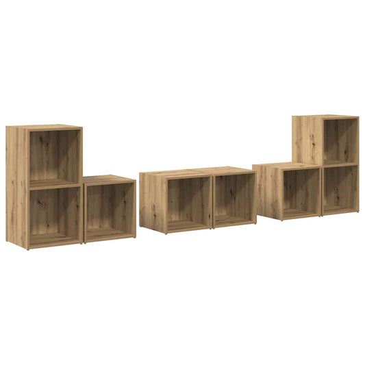 vidaXL Σετ επίπλου τηλεόρασης 6 pcs Artisan Oak Επεξεργασμένο ξύλο