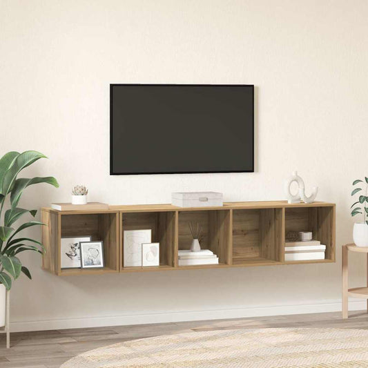 vidaXL 2 pcs artisan δρυς 37 x 37 x 142.5 εκ Επεξεργασμένο ξύλο