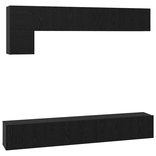vidaXL Σετ επίπλου τηλεόρασης 5 pcs Μαύρη δρυς 100 x 30 x 30 cm