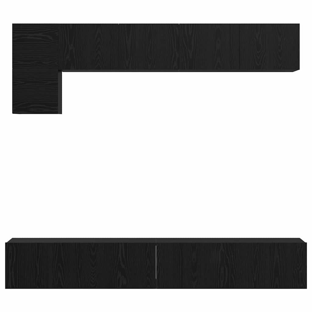 vidaXL Σετ επίπλου τηλεόρασης 5 pcs Μαύρη δρυς 100 x 30 x 30 cm