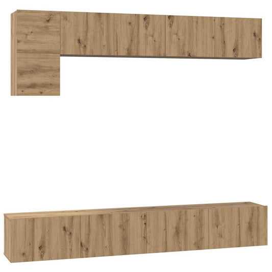 vidaXL Σετ επίπλου τηλεόρασης 5 pcs artisan δρυς 100 x 30 x 30 cm