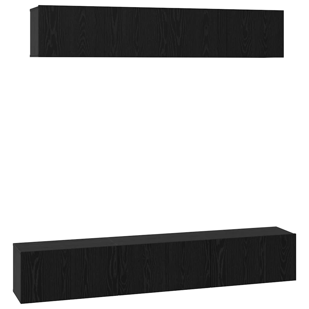 vidaXL Σετ επίπλου τηλεόρασης 5 pcs Μαύρη δρυς 100 x 30 x 30 cm