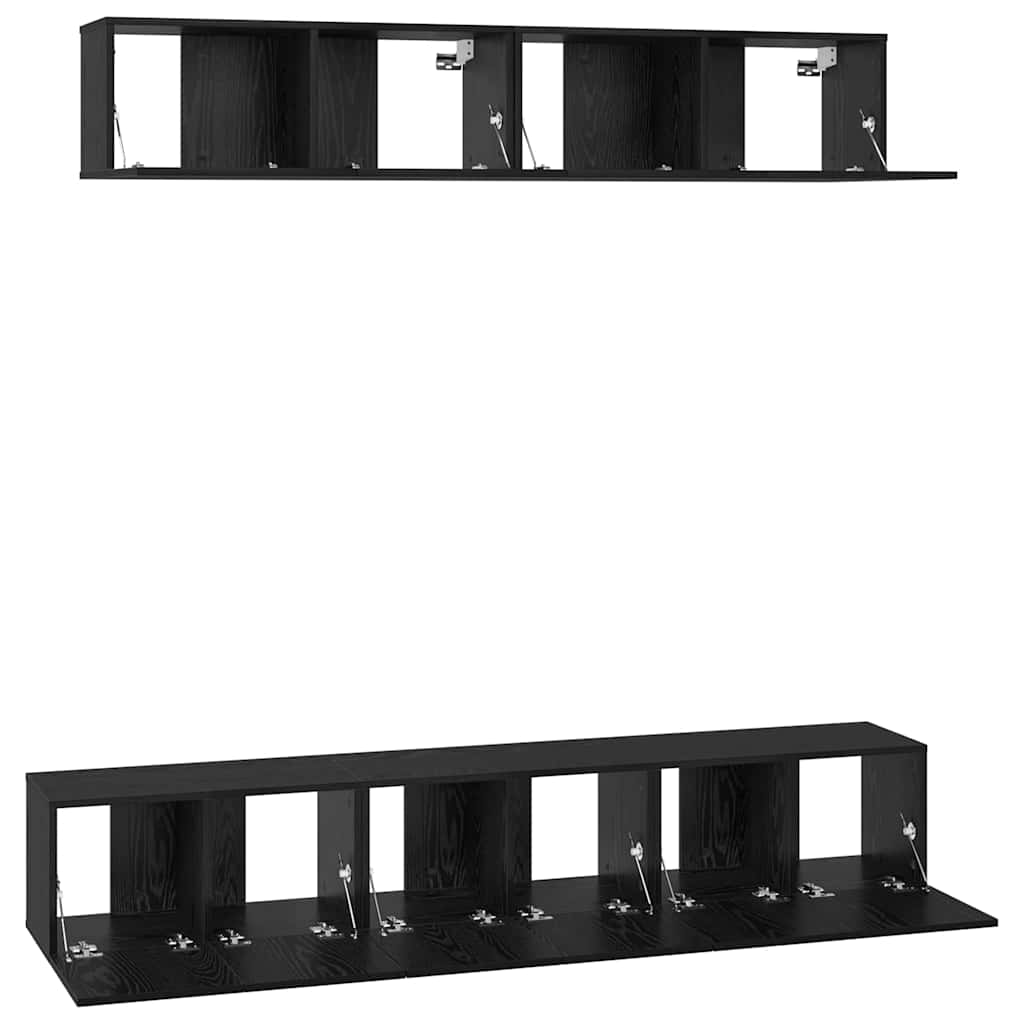 vidaXL Σετ επίπλου τηλεόρασης 5 pcs Μαύρη δρυς 100 x 30 x 30 cm