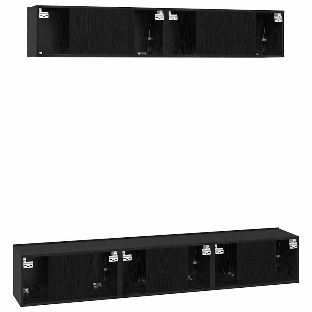 vidaXL Σετ επίπλου τηλεόρασης 5 pcs Μαύρη δρυς 100 x 30 x 30 cm