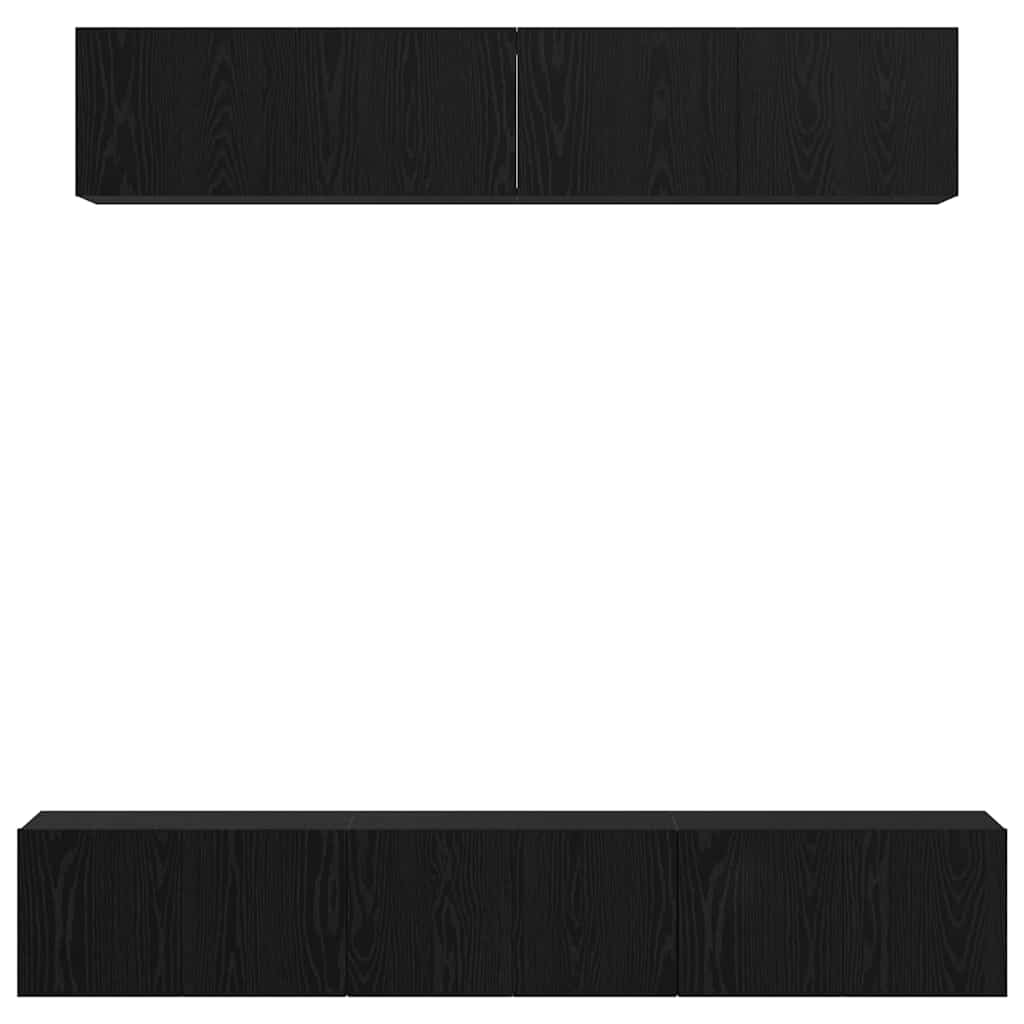 vidaXL Σετ επίπλου τηλεόρασης 5 pcs Μαύρη δρυς 100 x 30 x 30 cm