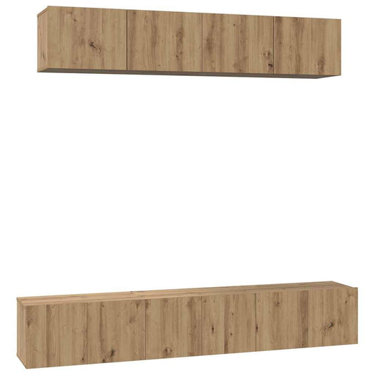 vidaXL Σετ επίπλου τηλεόρασης 5 pcs artisan δρυς 100 x 30 x 30 cm