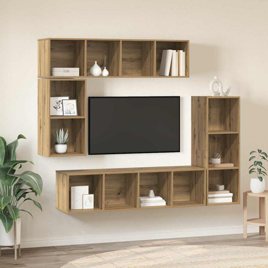 vidaXL Σετ επίπλου τηλεόρασης 4 pcs artisan δρυς 37 x 37 x 142.5 εκ