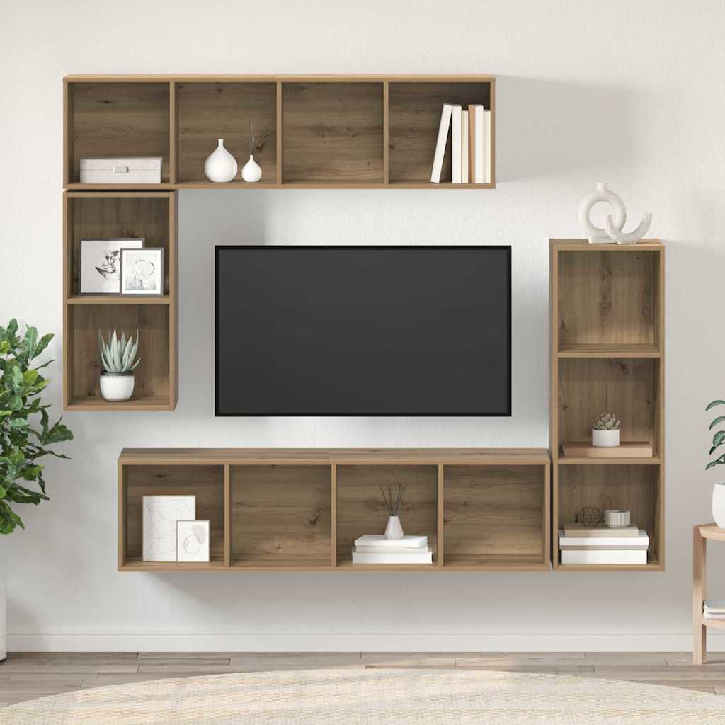 vidaXL Σετ επίπλου τηλεόρασης 4 pcs artisan δρυς 37 x 37 x 142.5 εκ