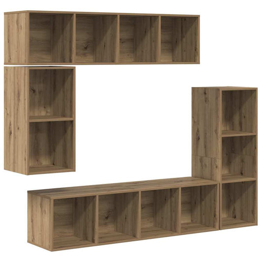 vidaXL Σετ επίπλου τηλεόρασης 4 pcs artisan δρυς 37 x 37 x 142.5 εκ