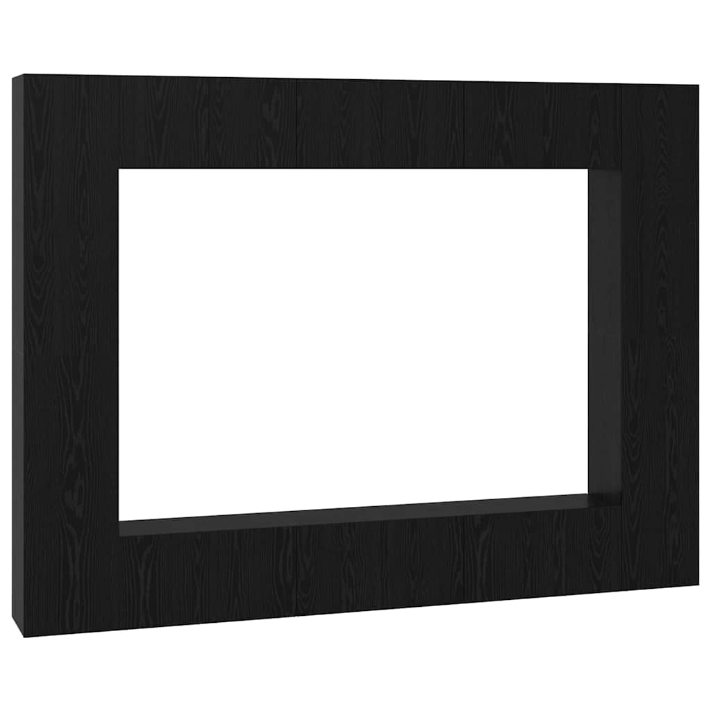 vidaXL Σετ επίπλου τηλεόρασης Επιτοίχιο 10 pcs Μαύρη δρυς