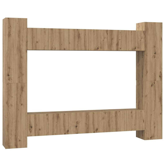 vidaXL Σετ επίπλου τηλεόρασης 10 pcs artisan δρυς 30.5 x 30 x 90 cm