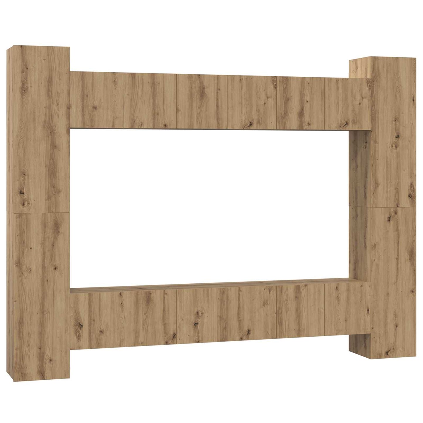 vidaXL Σετ επίπλου τηλεόρασης 10 pcs Artisan Oak 30,5 x 30 x 90 cm