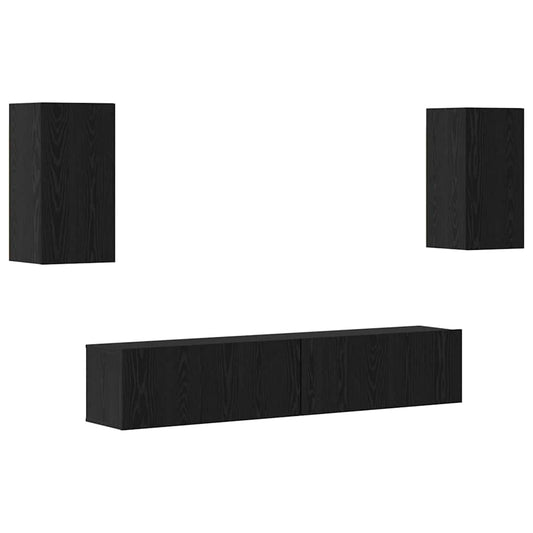 vidaXL Σετ επίπλου τηλεόρασης 4 pcs Μαύρη δρυς 80 x 30 x 30 εκ