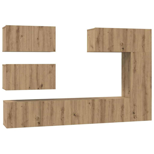 vidaXL Σετ επίπλου τηλεόρασης 6 pcs artisan δρυς 30.5 x 30 x 90 cm