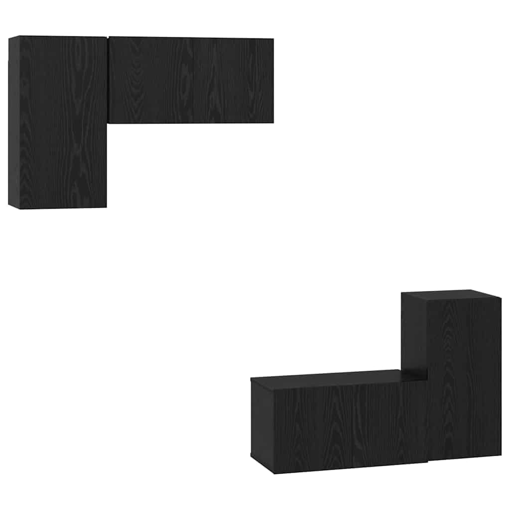 vidaXL Σετ επίπλου τηλεόρασης 4 pcs Μαύρη δρυς 60 x 30 x 30 cm