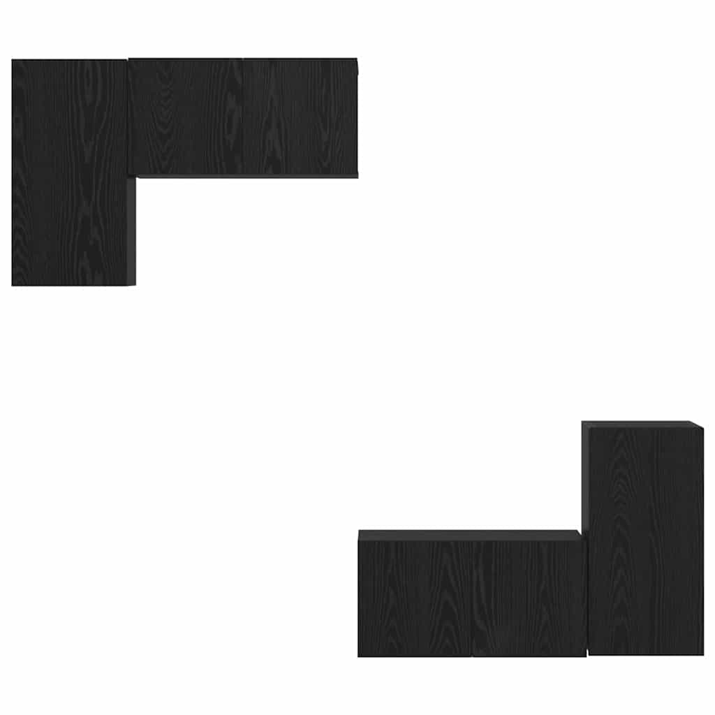 vidaXL Σετ επίπλου τηλεόρασης 4 pcs Μαύρη δρυς 60 x 30 x 30 cm