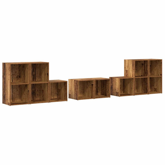 vidaXL ΣΕΤ ΒΑΘΜΟΛΟΓΗΣΗΣ ΤΗΛΕΟΡΑΣΗΣ 8 pcs Παλιό Ξύλο 37 x 35 x 72 εκ.