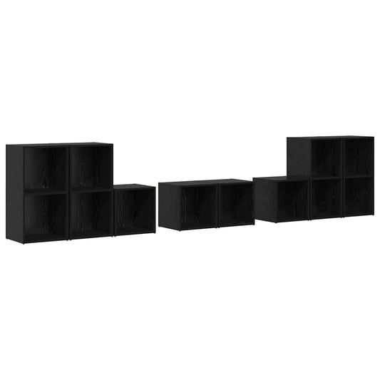 vidaXL ΣΕΤ ΒΑΘΜΟΛΟΓΗΣΗΣ ΤΗΛΕΟΡΑΣΗΣ 8 pcs Μαύρη Οξυά 37 x 35 x 72 εκ.