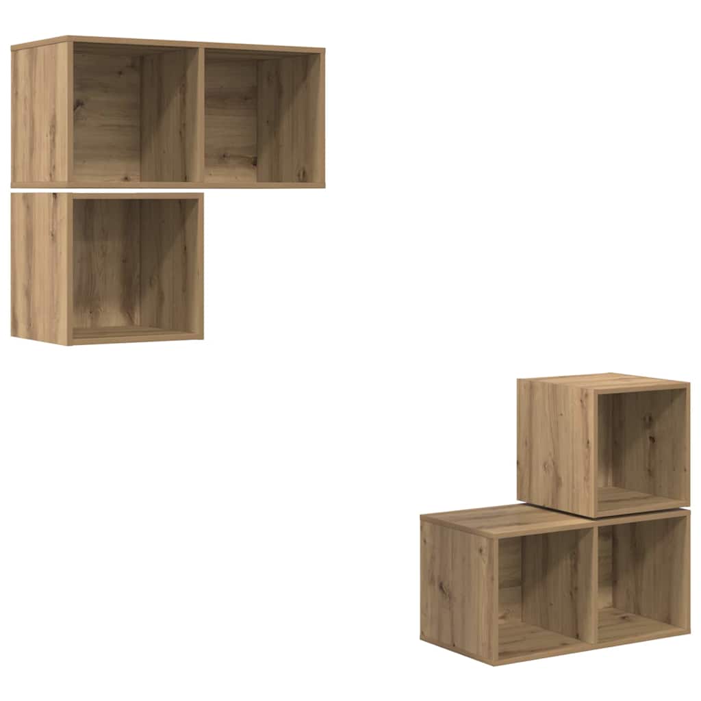vidaXL Σετ επίπλου τηλεόρασης 4 pcs artisan δρυς 37 x 37 x 72 εκ