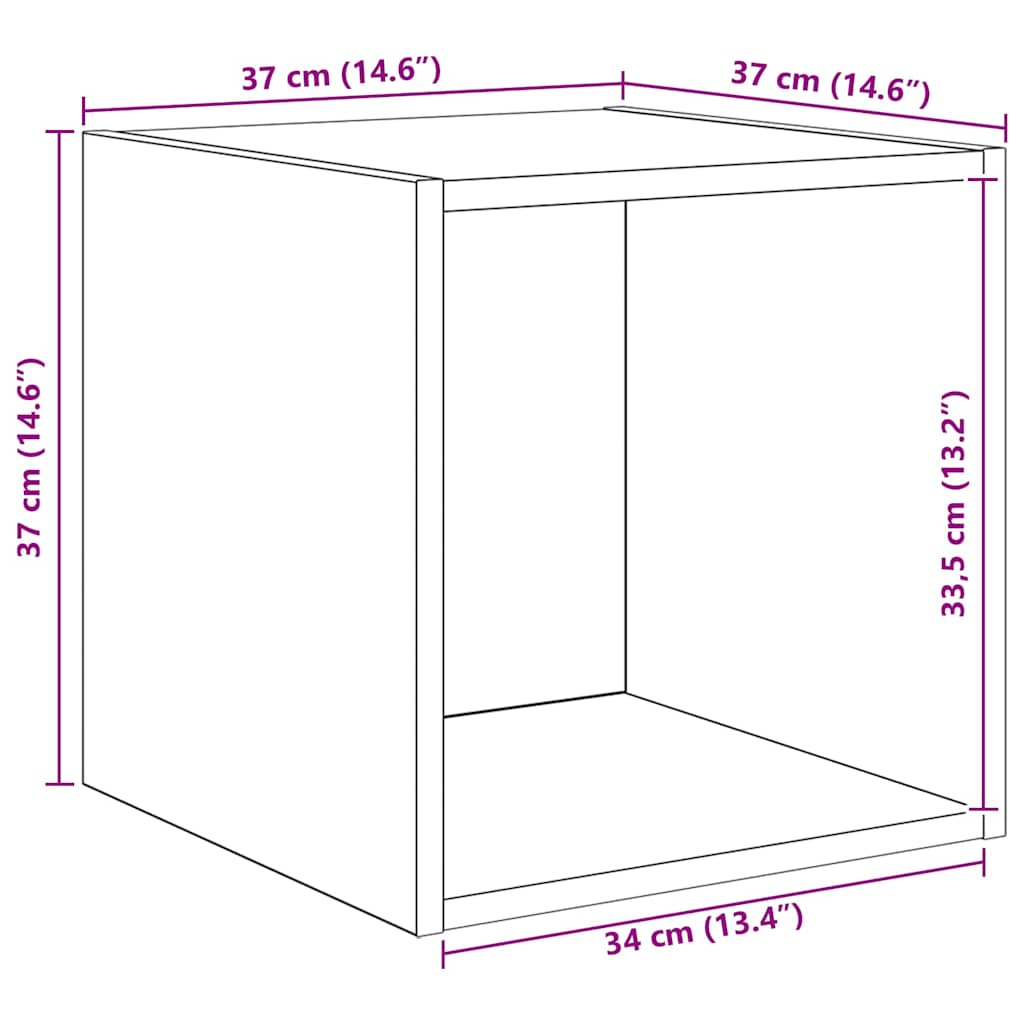 vidaXL Σετ επίπλου τηλεόρασης 4 pcs artisan δρυς 37 x 37 x 72 εκ