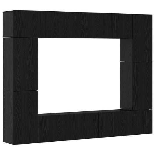 vidaXL Σετ επίπλου τηλεόρασης 8 pcs Μαύρη δρυς 80 x 30 x 30 εκ