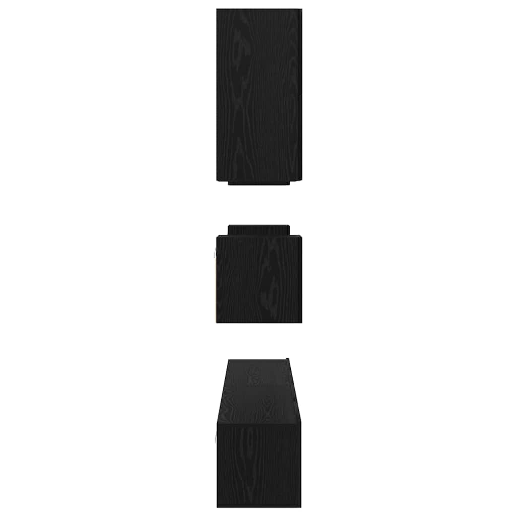 vidaXL Σετ επίπλου τηλεόρασης 8 pcs Μαύρη δρυς 100 x 30 x 30 cm