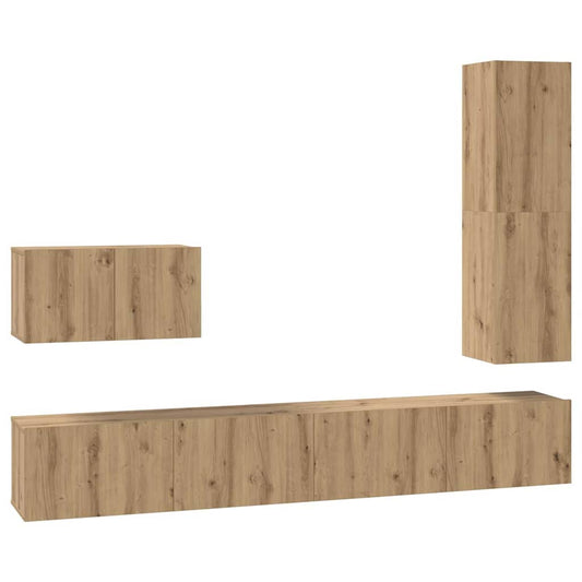 vidaXL Σετ επίπλου τηλεόρασης 4 pcs artisan δρυς 30.5 x 30 x 110 εκ.