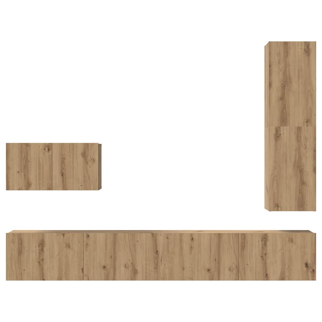 vidaXL Σετ επίπλου τηλεόρασης 4 pcs Artisan Oak Επεξεργασμένο ξύλο
