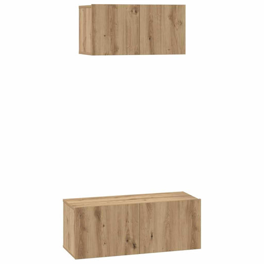 vidaXL Σετ επίπλου τηλεόρασης 2 pcs Artisan Oak Επεξεργασμένο ξύλο