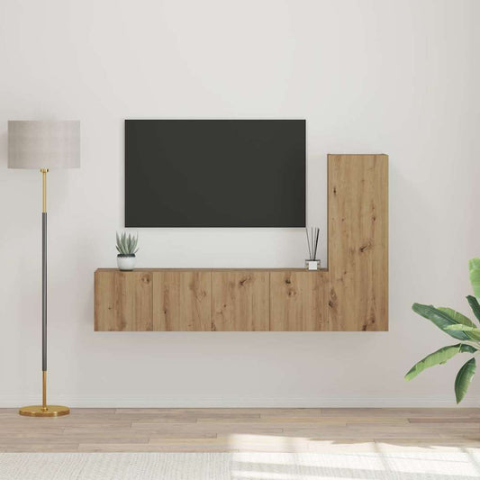 vidaXL Σετ επίπλου τηλεόρασης 3 pcs artisan δρυς 60 x 30 x 30 cm