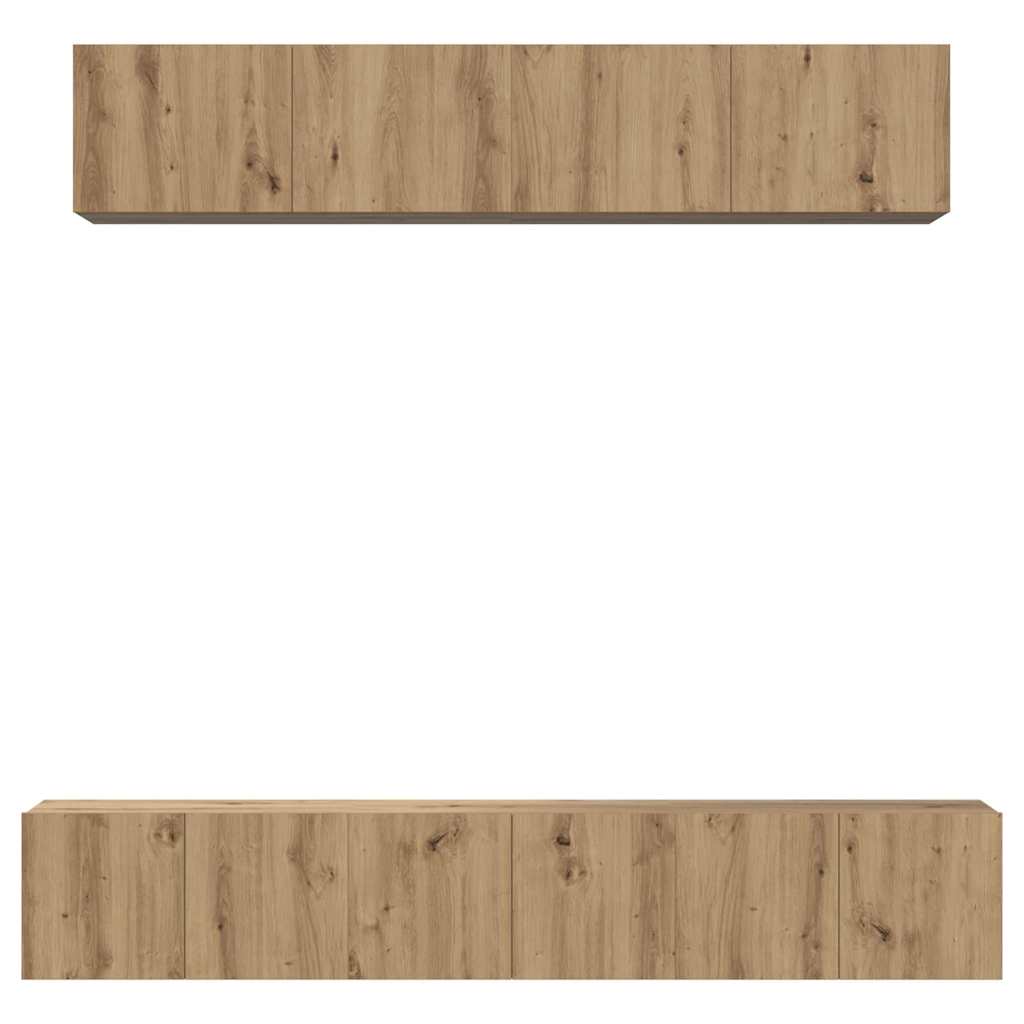 vidaXL Σετ επίπλου τηλεόρασης 5 pcs Artisan Oak Επεξεργασμένο ξύλο