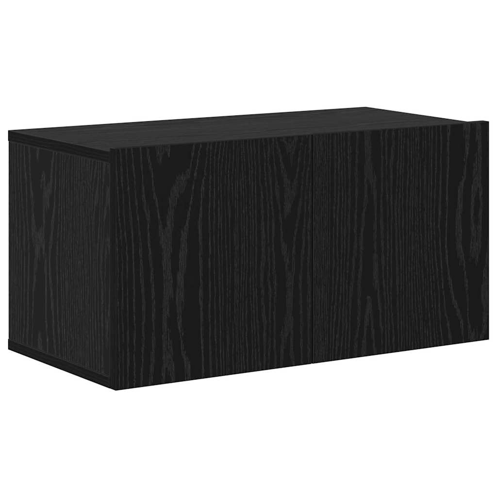 vidaXL Σετ επίπλου τηλεόρασης 7 pcs Μαύρη Οξυά Επεξεργασμένο ξύλο