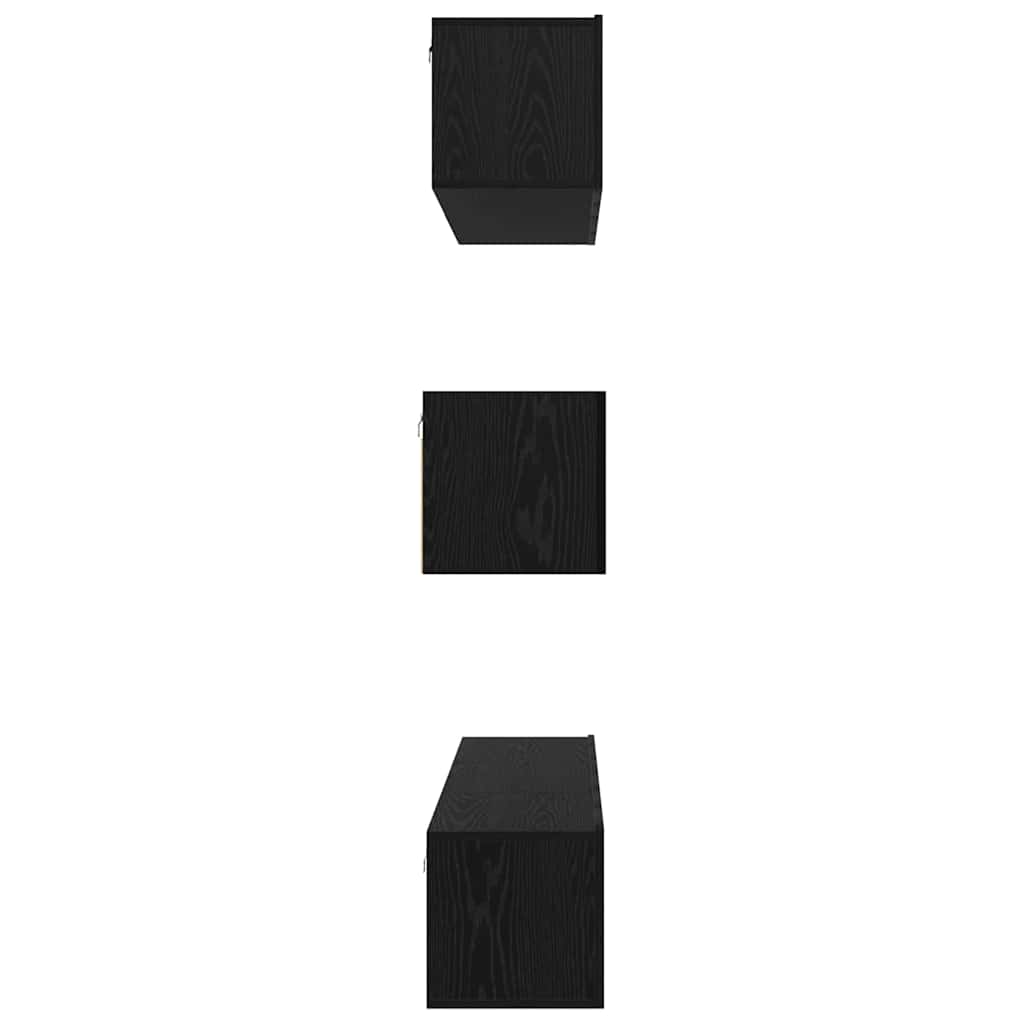 vidaXL Σετ επίπλου τηλεόρασης 7 pcs Μαύρη Οξυά Επεξεργασμένο ξύλο