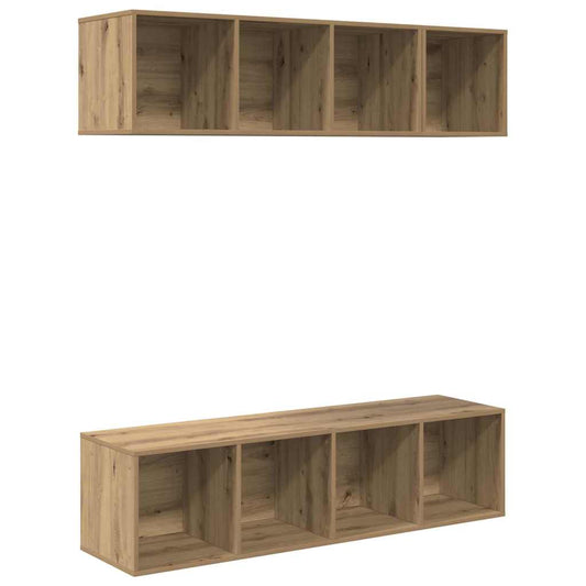 vidaXL Σετ επίπλου τηλεόρασης 3 pcs artisan δρυς Επεξεργασμένο ξύλο