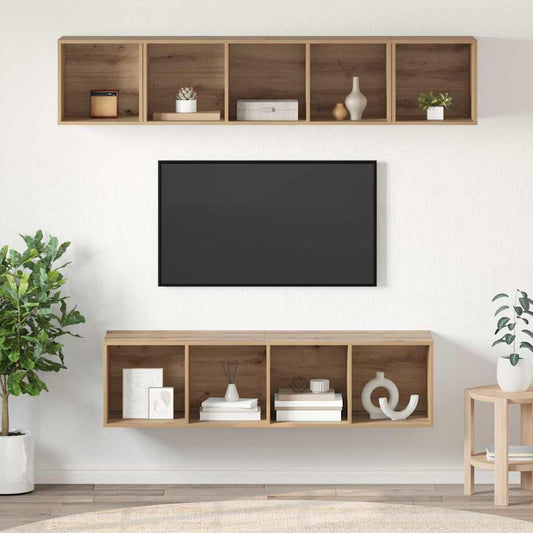 vidaXL Σετ επίπλου τηλεόρασης 4 pcs artisan δρυς 37 x 37 x 142.5 εκ