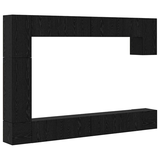 vidaXL Σετ επίπλου τηλεόρασης 9 pcs Μαύρη δρυς 100 x 30 x 30.5 εκ.