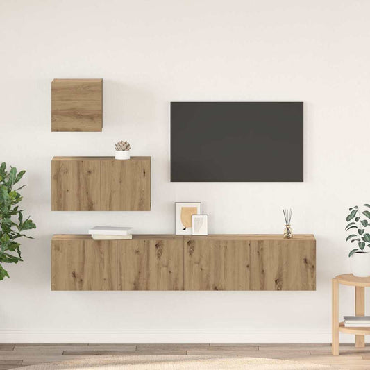 vidaXL Σετ επίπλου τηλεόρασης 4 pcs artisan δρυς 80 x 30 x 30 εκ
