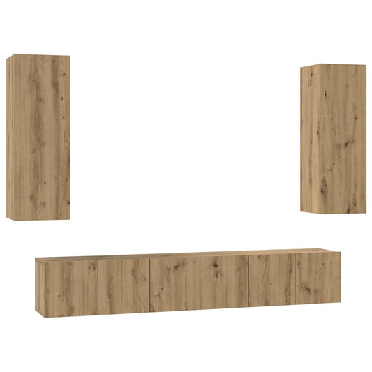 vidaXL Σετ επίπλου τηλεόρασης 4 pcs artisan δρυς 30.5 x 30 x 90 cm